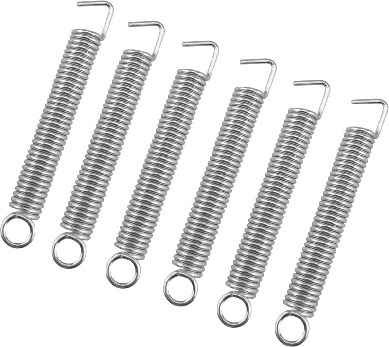 MARRTEUM 6 Pcs Electric Guitar Tremolo Bridge Springs, Noiseless Metal Guitar Bridge Instruments Accessories Replacement Parts for FR Fender Strat ST Stratocaster (Silver) - Image 1